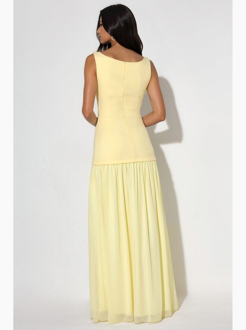 Robe longue à encolure bateau et fermeture éclair hiccup - Kiabi