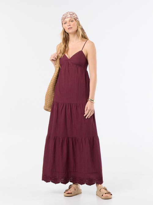Robe longue à étages - Kiabi