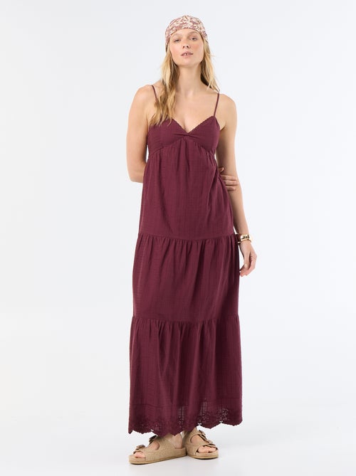 Robe longue à étages - Kiabi