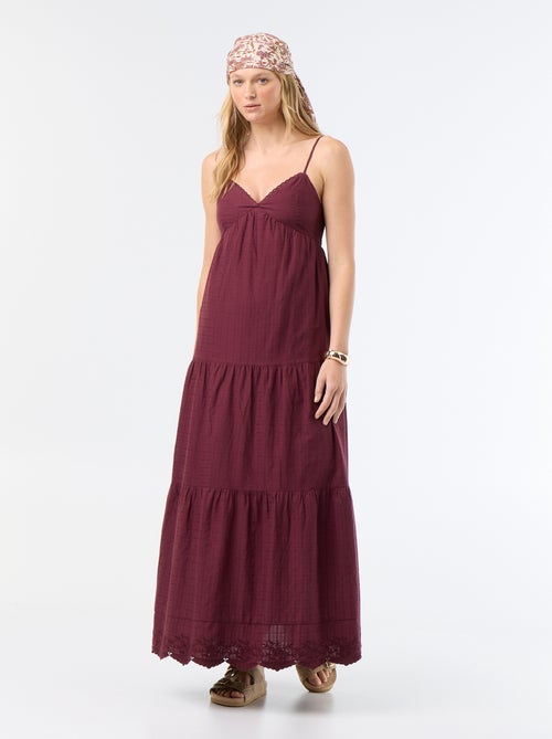Robe longue à étages - Kiabi