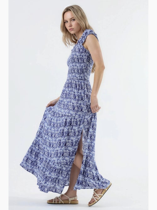 Robe longue à imprimé paisley et col carré busem - Kiabi