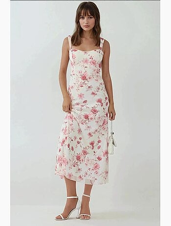 Robe longue à motifs avec col en cœur hiccup