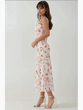 Robe longue à motifs avec col en cœur hiccup