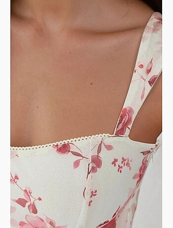 Robe longue à motifs avec col en cœur hiccup