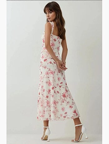 Robe longue à motifs avec col en cœur hiccup