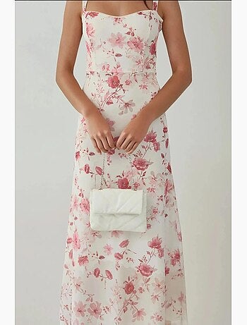 Robe longue à motifs avec col en cœur hiccup