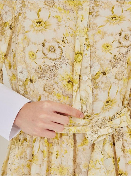 Robe longue à motifs avec fermeture boutonnée bdart - Kiabi