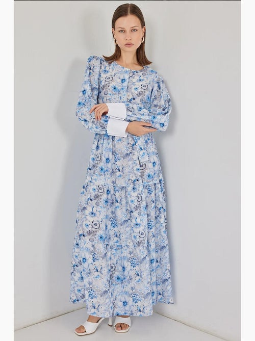 Robe longue à motifs avec fermeture boutonnée bdart - Kiabi Robe longue à motifs avec fermeture boutonnée bdart - Kiabi