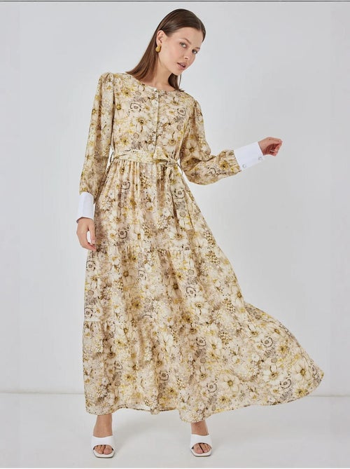 Robe longue à motifs avec fermeture boutonnée bdart - Kiabi Robe longue à motifs avec fermeture boutonnée bdart - Kiabi