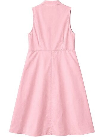 Robe longue à volants et col boutonné mixray