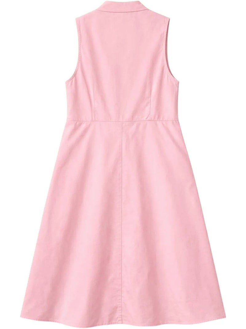 Robe longue à volants et col boutonné mixray Rose - Kiabi