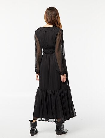 Robe longue à volants