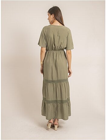 Robe longue avec broderies ireane