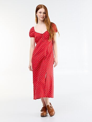 Robe longue avec col bardot