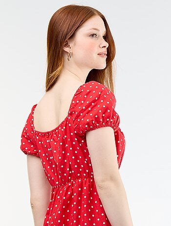 Robe longue avec col bardot