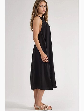 Robe longue avec détail drapé busem