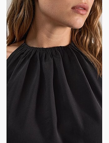 Robe longue avec détail drapé busem
