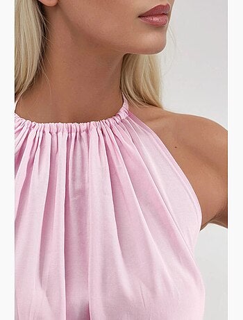 Robe longue avec détail drapé busem