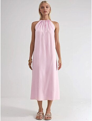 Robe longue avec détail drapé busem