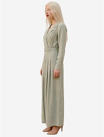 Robe longue avec fermeture à nouer et ceinture my fashion