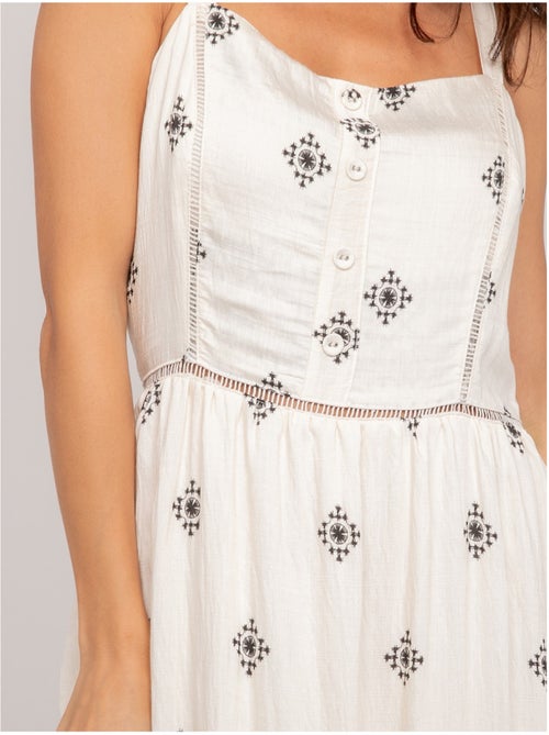 Robe longue bretelles avec motif ilkanie - Kiabi Robe longue bretelles avec motif ilkanie - Kiabi