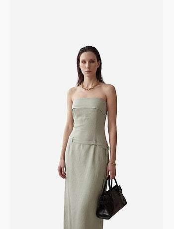 Robe longue bustier avec ceinture my fashion