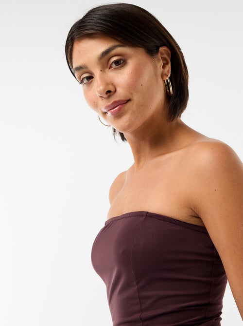 Robe longue bustier avec écharpe - Kiabi