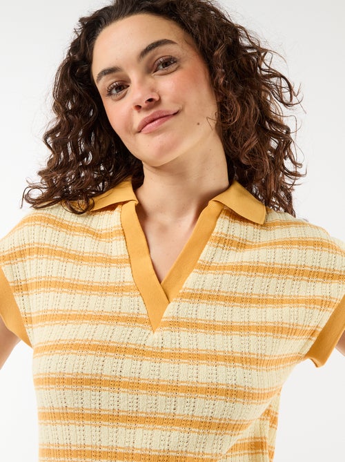 Robe longue col polo - Kiabi