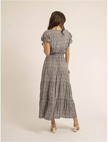 Robe longue col v ilmax