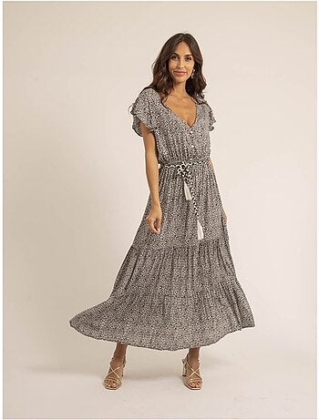 Robe longue col v ilmax