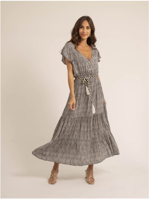 Robe longue col v ilmax - Kiabi