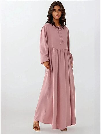 Robe longue coupe a et col ras du cou hiccup