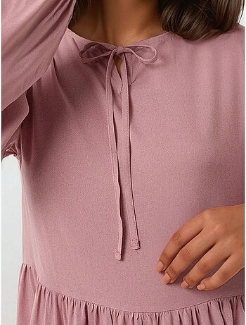 Robe longue coupe a et col ras du cou hiccup