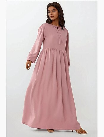 Robe longue coupe a et col ras du cou hiccup