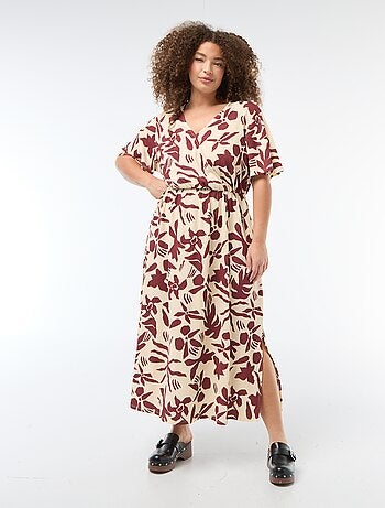 Robe longue coupe portefeuille