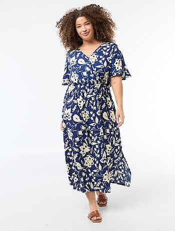 Robe longue coupe portefeuille