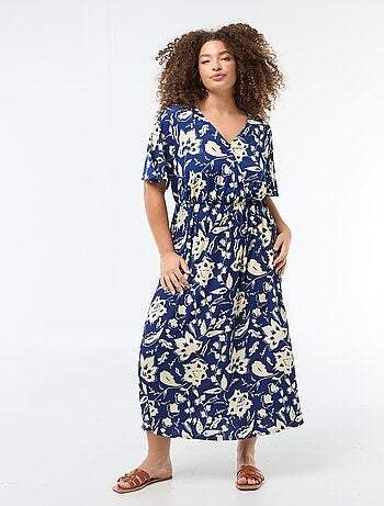 Robe longue coupe portefeuille