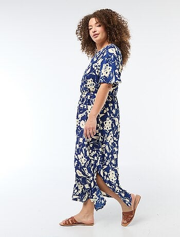 Robe longue coupe portefeuille