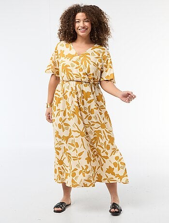 Robe longue coupe portefeuille