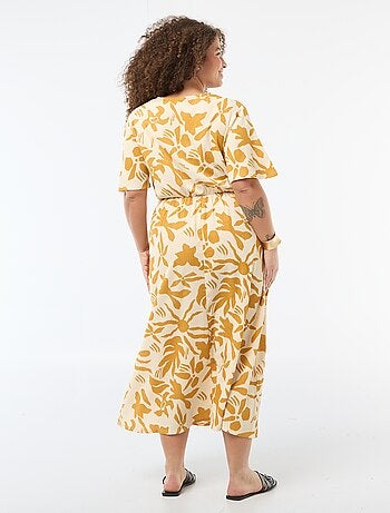 Robe longue coupe portefeuille