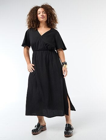 Robe longue coupe portefeuille