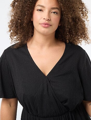 Robe longue coupe portefeuille