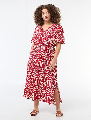 Robe longue coupe portefeuille