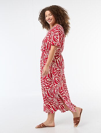 Robe longue coupe portefeuille