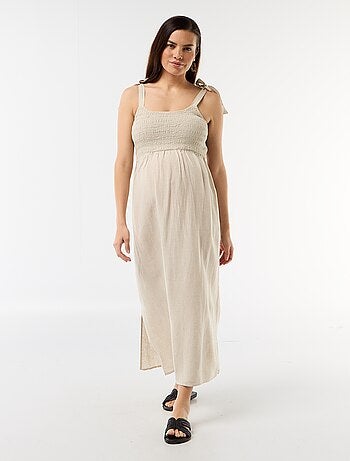 Robe longue de maternité dos nu