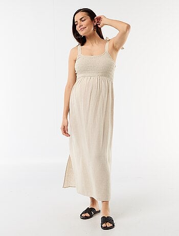 Robe longue de maternité dos nu