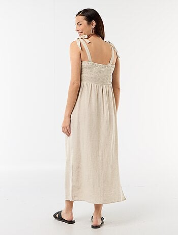 Robe longue de maternité dos nu