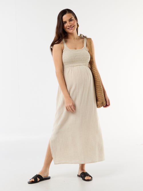 Robe longue de maternité dos nu - Kiabi Robe longue de maternité dos nu - Kiabi