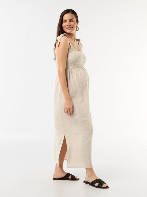 Robe longue de maternité dos nu - Kiabi Robe longue de maternité dos nu - Kiabi