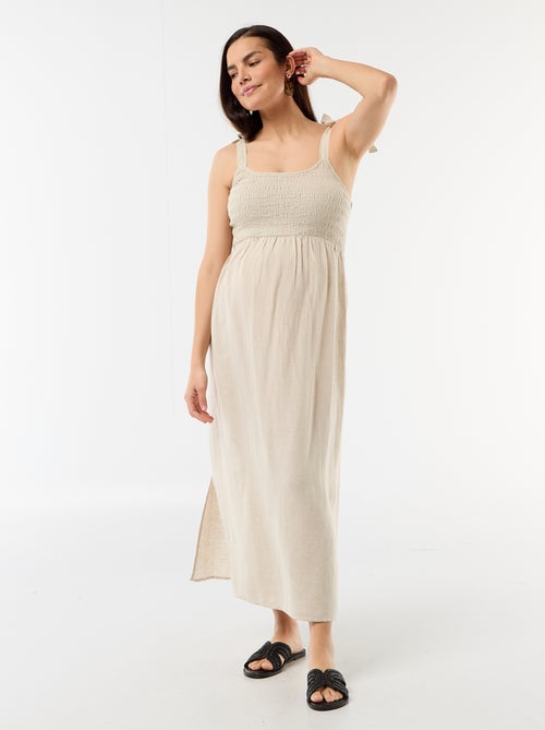 Robe longue de maternité dos nu - Kiabi Robe longue de maternité dos nu - Kiabi
